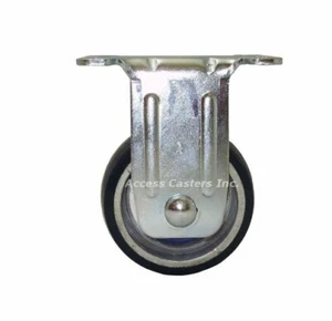 35D21PAR 3-1/2" Rigid Caster, Polyurethane on Aluminum Wheel, 350 lbs Capacity - Picture 1 of 1