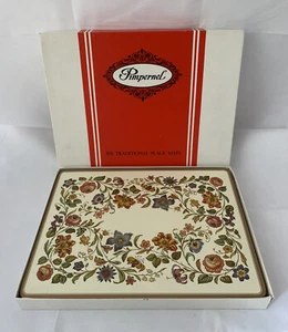 Vintage Pimpernel Meadow Flowers Print 6 Traditional Place Mats Rare Collectible - Picture 1 of 11