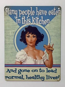 Many People Have Eaten In This Kitchen SML - Tin Metal Wall Sign - Picture 1 of 1