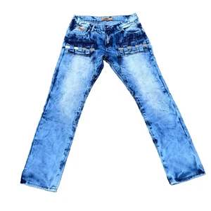 Sicosis Herren Jeans Gr. 34 Blau Urban Streetwear Distressed Straight Pocket Detail - Bild 1 von 13