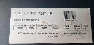 F64711P NEW PREMIUM FUEL FILTER BY PUROLATOR - Image 1 of 2