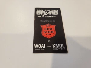 RS20 San Antonio Spurs 1977/78 NBA Basketball Pocket Schedule - Lone Star Beer - Picture 1 of 3