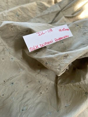 Designer Quality 100% Silk Shantung High End Embroidered Fabrics!!! - Image 1 of 4