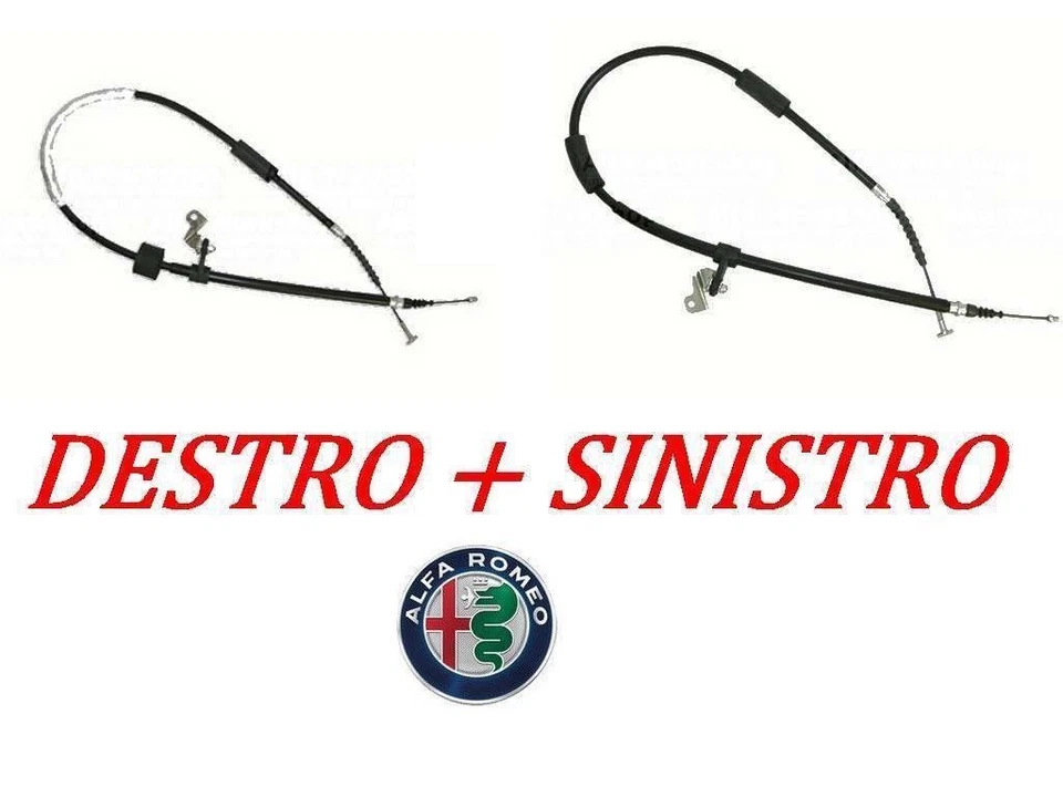 COPPIA CAVI FRENO A MANO POSTERIORE SINISTRO+DESTRO ALFA ROMEO GT Tutti Modelli - Immagine 1 di 1