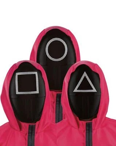Adult Official Netflix Squid Game Black Circle Triangle Square Guard Mask - Picture 1 of 7