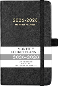 2026-2028 Pocket Planner - 3 Year Monthly Planner 2026-2028, Jan.2026 - Dec.2028 - Picture 1 of 12