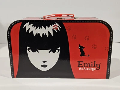 Emily the Strange Black Cat Red Moon 2005 Cosmic Debris Small Suitcase Bag - Image 1 of 4