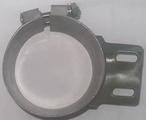 United Pacific 5” Wide SS Straight Bracket Mounting Clamp For Peterbilt, 10319 - Picture 1 of 2