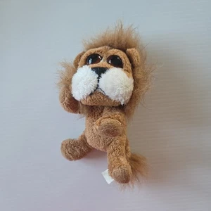 Russ Berrie Carnie Mini Brown Lion 14cm Soft Plush Stuffed Toy Shaggy Mane - Picture 1 of 3