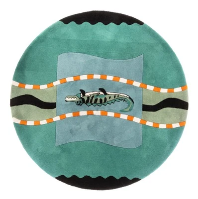 Morgenland Kinderteppich rund  - 200 x 200 cm - blau - Bild 1 von 4