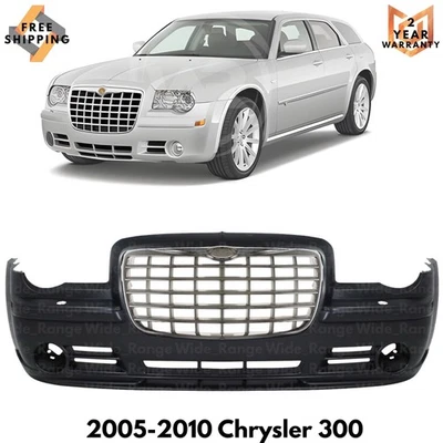 Front Bumper Cover Paintable & Grille Assembly Kit For 2005-2010 Chrysler 300 - Image 1 of 4