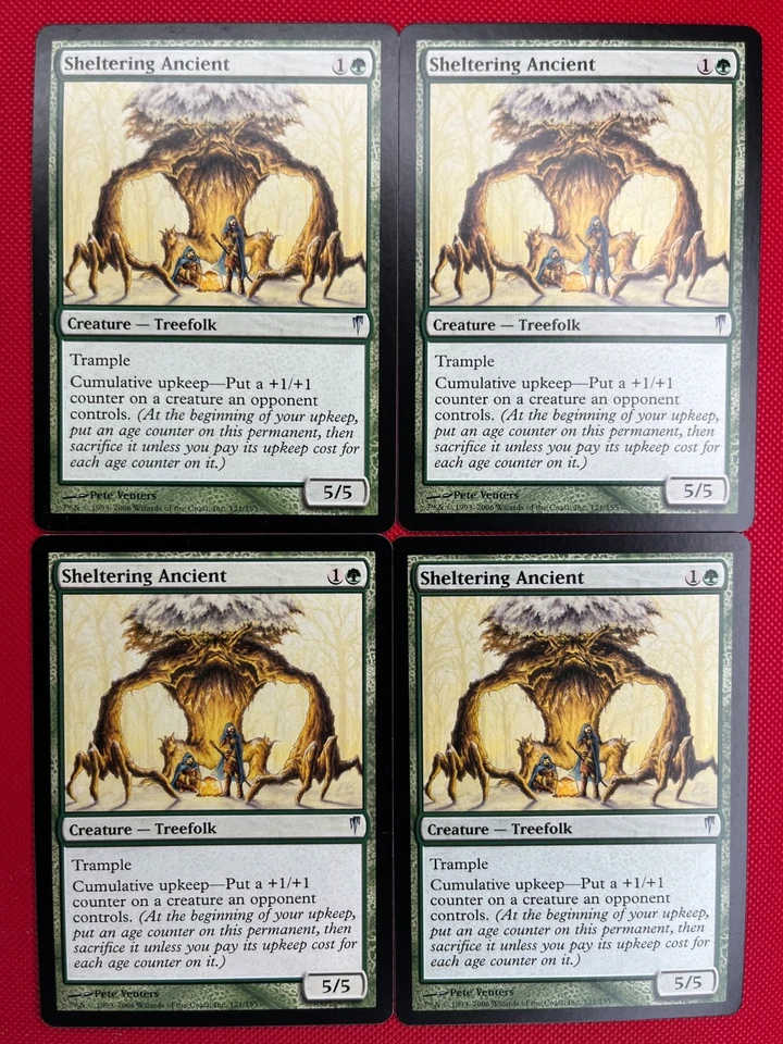 MTG 4X Sheltering Ancient X4 Coldsnap Magic - LP/NM - Image 1 of 1