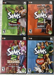 The Sims 2 Expansion Pack Bundle Of 4 Expansions. - Picture 1 of 6