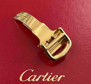 Genuine Cartier 18KGP 14mm Deployant Buckle Watch Part #637 - Picture 1 of 2