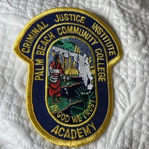 Criminal Justice Inst Palm Beach Fl Community College Academy Patch Embroidered - Picture 1 of 2
