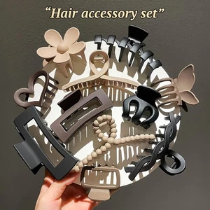 11-teiliges Damen High-End mattiertes Clip Set Frauen Hinterkopf Haar Hai Clip Headwe - Bild 1 von 13