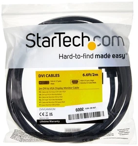 StarTech.com 2m DVI to VGA Display Monitor Cable - DVI to VGA (15 Pin) - 2 Meter - Photo 1/4