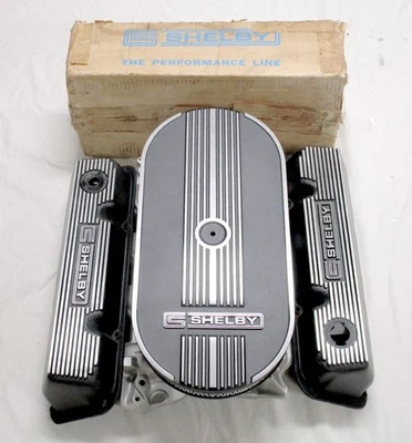 Cubiertas de válvula originales CS Shelby Autosport 351-C y admisión de aluminio CS Shelby 4-V Foto 1 de 4