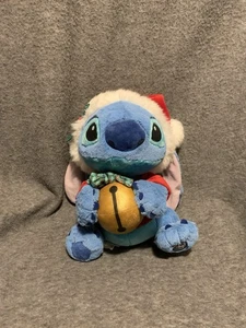 Disney Store Exclusive Stitch Jingle Bell Plüsch mit Santa Holly Mütze - Bild 1 von 5
