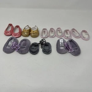 American Girl 18” Doll Lot of 8 Pairs of Shoes Slippers Isabelle Hoffman - Picture 1 of 7