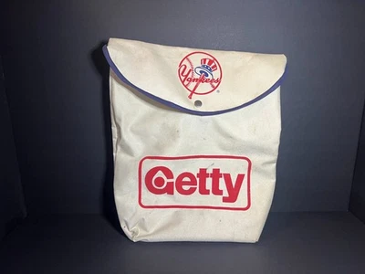 Vintage 1980s Rare Getty New York Yankees Stadium Promo Giveaway Backpack Bag - Image 1 of 4