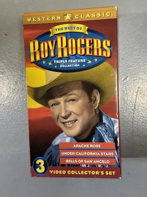 Roy Rogers Box Set VHS Apache Rose, Bells San Angelo, Under California Stars - Image 1 of 3