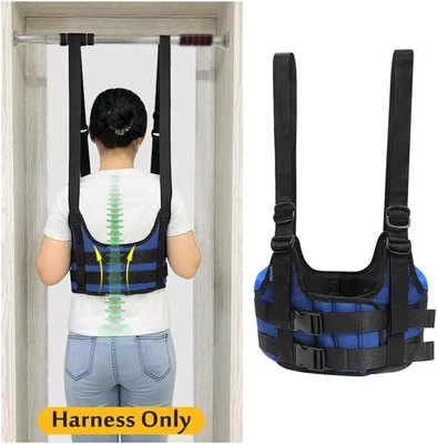 Estirador de espalda, dispositivo de tracción lumbar, cinturón de descompresión de columna para aliviar el dolor Foto 1 de 4