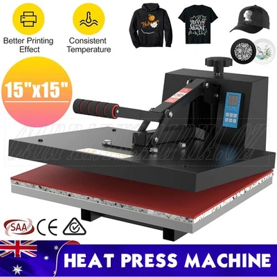 8 in 1 15x15 In Heat Press Machine Press Transfer For Mug Plate Cap T-Shirt AU - image 1 of 4