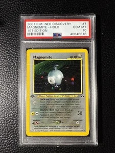 2001 Pokemon Neo Discovery #7 Magnemite Holo 1st Edition PSA 10 Gem Mint - Picture 1 of 2