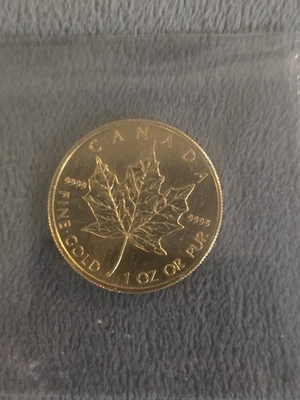 Moneda de oro canadiense hoja de arce 2007 de 1 oz Foto 1 de 2