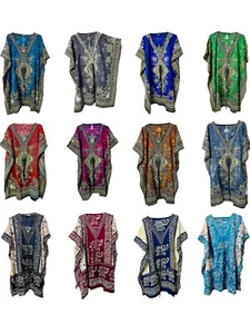 Short-Kaftan-dress-Hippy-Boho-Maxi-Plus-Size-Women-Caftan-Tunic-Night-Dress - Picture 1 of 36