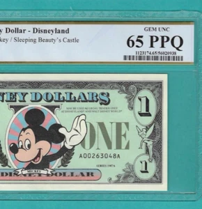 $1 1987A Disney Dollar Mickey PCGS 65PPQ - Picture 1 of 3