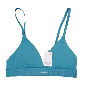 New Lululemon Size 6 License To Train Triangle Sports Bra A/B MRLN Marlin Blue - Picture 1 of 15