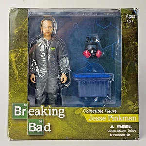 SEALED~NEW Mezco Breaking Bad Jesse Pinkman Con Black Hazmat Suit Gas Mask & Tub - Picture 1 of 3