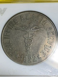 PHILIPPINES 1922 ONE PESO CULION LEPER COLONY CURVED WINGS ANACS EF 45 KM-17 - Picture 1 of 4