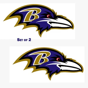 Baltimore Ravens NFL Extra Large Indoor/Outdoor Decal Cornhole set of 2 18x9 - Bild 1 von 1