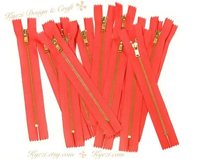 3 5 10 piezas Cremalleras de extremo cerrado de dientes de metal - Cremallera de 7", 8", 9", 10" pulgadas, calibre 3 Foto 1 de 2