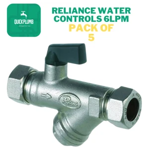 Reliance Water Controls 6LPM 15mm Floreg Isolating Valve & Strainer - Pack of 5 - Picture 1 of 4