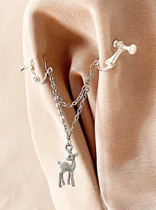 Bijoux clitoridien non perçants pince lèvres pendentif bébé biche vaginaux sex - Imagen 1 de 9