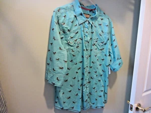NEU Legacy Falls For Her Damen Western Pferd Rodeo Perlen Druckknopf Baumwolle Shirt XXL - Bild 1 von 9