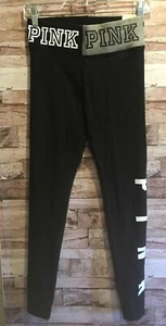 NUEVO CON ETIQUETAS LEGGINGS DE YOGA VICTORIA'S SECRET ROSA MUJER XS NEGRO GRIS CINTURA - Imagen 1 de 3