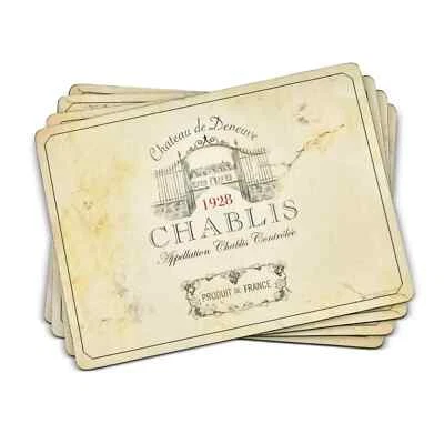 PIMPERNEL, SET OF 4, VIN de FRANCE CORK-BACKED PLACEMATS, NEW IN BOX - Image 1 of 4