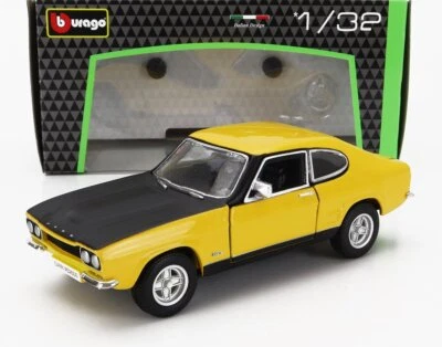 MODELLINO AUTO STATICO BURAGO FORD CAPRI RS 2600 COUPE 1970 GIALLO NERO 1/32 - Immagine 1 di 4
