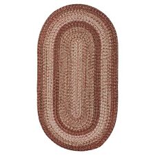 Capel Rugs Winthrop Maple Red Banded Variegated Country Oval Braided Rug 