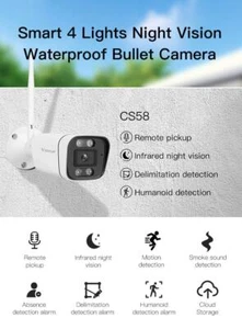 Smart Outdoor Lingt Night Vision AI Human Detection Bullet Wi-Fi IP Camera - Picture 1 of 12