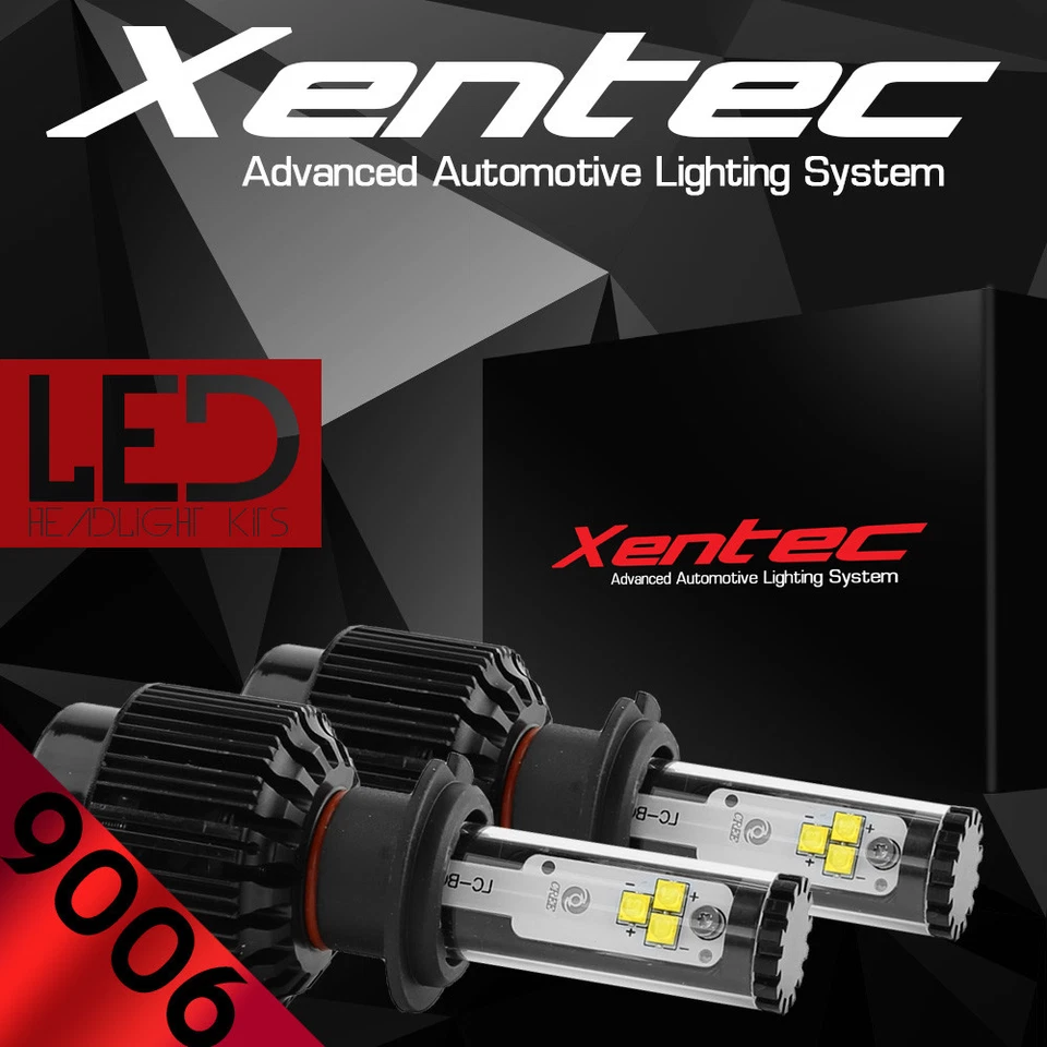 XENTEC LED HID Headlight kit 388W 38800LM 9006 6000K for 2000-2000 Saturn LS2 - Image 1 of 4