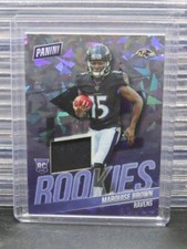 2019 Panini The National Marquise Brown Cracked Ice Rookie Jersey RC #/25