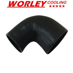 76mm 3" to 102 mm 4" intake pipping silicone hose reducer elbow 90 degree BLACK - Picture 1 of 1