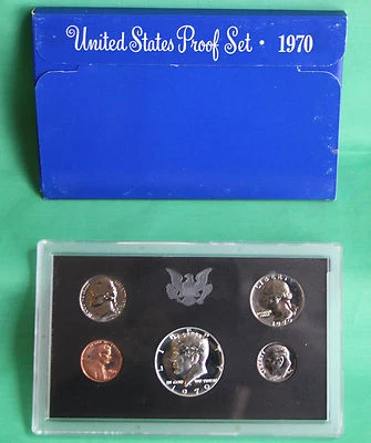 1970 S United States Mint Annual 5 Coin Proof Set with Original Box - Image 1 of 4