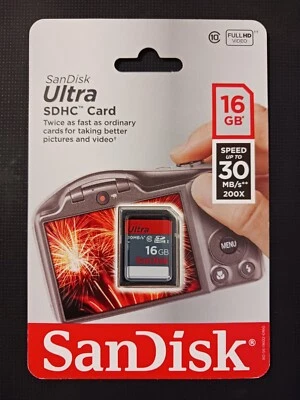 Brand New SanDisk Ultra 16GB Class 10 SDHC Memory Card (SDSDU-016G-A46) - Image 1 of 2